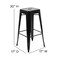 Flash Furniture 30" Black Metal Bar Stool-Black Poly Seat, 4PK 4-ET-31320-30-BK-R-PL2B-GG - alternate 2